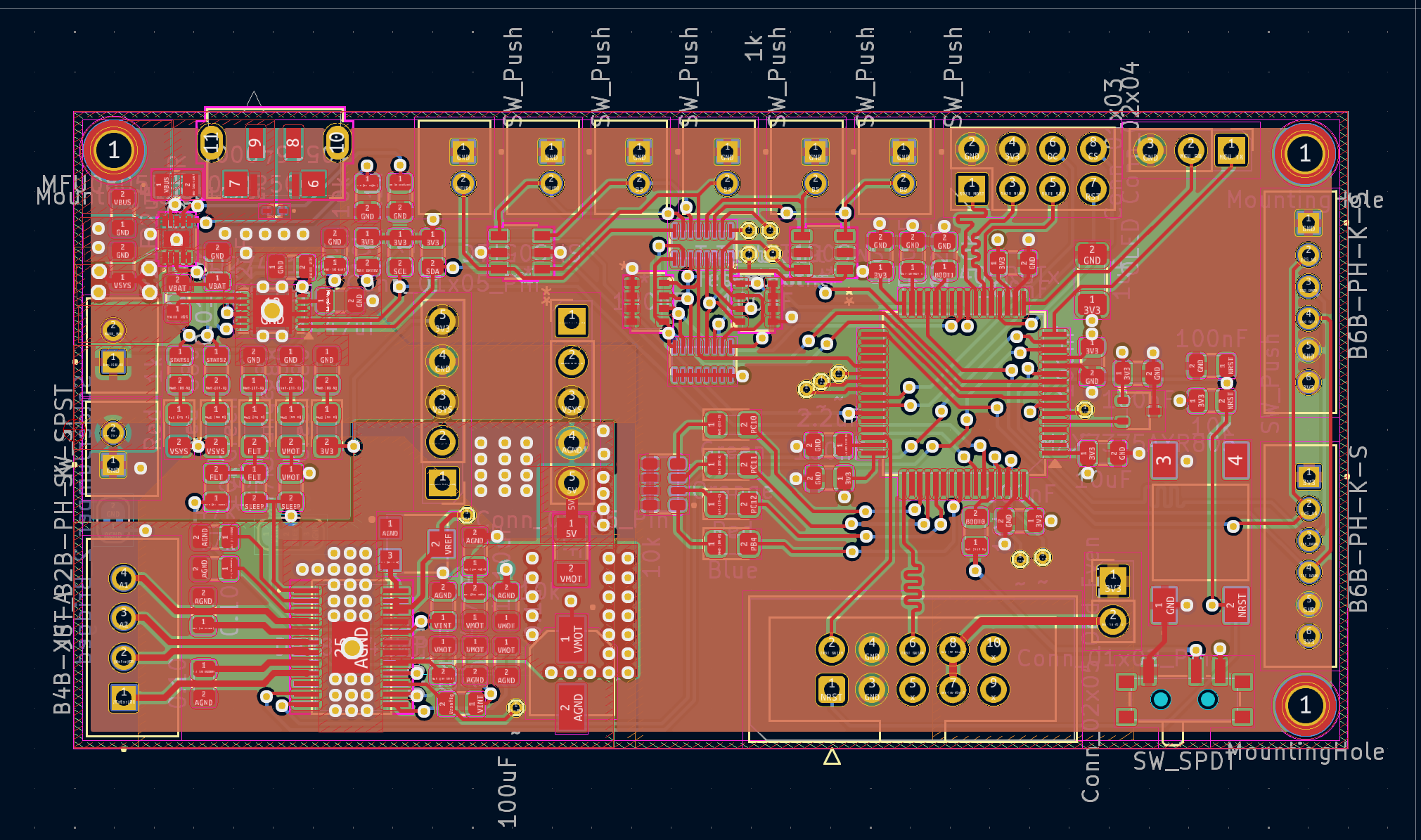 PCB with stitching vias